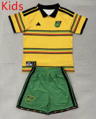 26-27 Jamaica Home Yellow Kids/Youth Soccer Uniform-AY