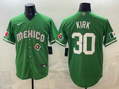 (Logo 10) 2026 World Cup Mexico Green #30 MLB Jersey-0840