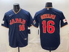 (Logo 4) 2026 World Cup Japan Blue #16 MLB Jersey-0840