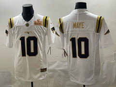 (Logo 2) Retro Version New England Patriots 3 Generations White #10 NFL Jersey-0840