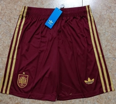 2026 World Cup Spain Away Maroon Thailand Soccer Shorts