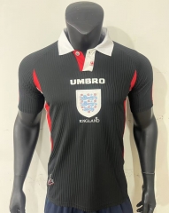 Retro Version 1998 England 2nd Away Black Thailand Soccer Jersey AAA-0871