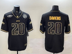 (Logo 3) Retro Version Philadelphia Eagles Black #20 NFL Jersey-0840