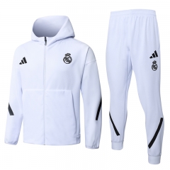 2025-2026 Real Madrid White Thailand Soccer Jacket Uniform With Hat-815