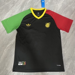 (S-4XL) 26-27 Jamaica Black Thailand Training Soccer Jersey AAA-9028