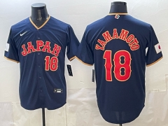 (Logo 3) 2026 World Cup Japan Blue #18 MLB Jersey-0840