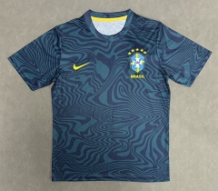 (S-4XL) 26-27 Brazil Blue Thailand Training Soccer Jersey AAA-4728