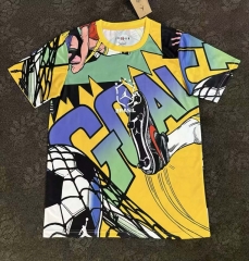 (S-4XL) 26-27 Comic Version Brazil Yellow&Blue Thailand Soccer Jersey AAA-2483