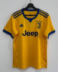 Retro version 17-18 Juventus Away Yellow Thailand Soccer Jersey AAA-2483