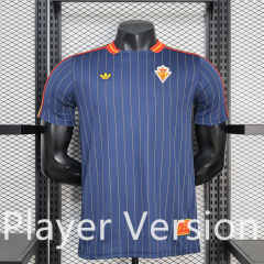 Player version 26-27 Casual Retro Version Spain Blue Thailand Soccer Jersey AAA-888