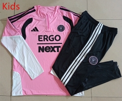 26-27 Inter Miami CF Pink Kids/Youth Soccer Tracksuit-815