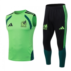 26-27 Mexico Green Thailand Soccer Vest Tracksuit-9926