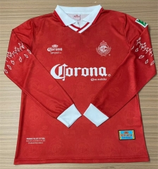 Retro Version 96-97 Deportivo Toluca FC Home Red LS Thailand Soccer Jersey AAA-6895