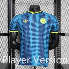 Player version 26-27 Colombia Away Blue Thailand Soccer Jersey AAA-888