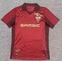 (S-4XL) 26-27 125th Anniversary Stade Rennais Red Thailand Soccer Jersey AAA