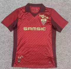 (S-4XL) 26-27 125th Anniversary Stade Rennais Red Thailand Soccer Jersey AAA