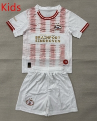 26-27 PSV Eindhoven 4th Away White&Red Kids/Youth Soccer Uniform-AY
