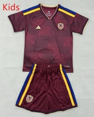 26-27 Venezuela Home Red Kids/Youth Soccer Uniform-AY