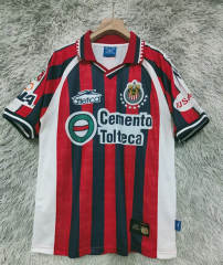 Retro Version 99-00 Deportivo Guadalajara 2nd Away Red Thailand Soccer Jersey AAA-9755