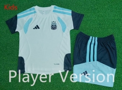 Player Version 26-27 Argentina White Kids/Youth Soccer Uniform-9926