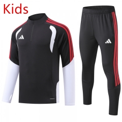 26-27 Adidas Black Kids/Youth Soccer Tracksuit-GDP
