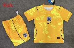 26-27 England Goalkeeper Yellow Kids/Youth Soccer Uniform