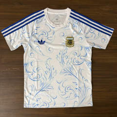 (S-4XL) 26-27 Argentina Blue&White Thailand Training Soccer Jersey AAA-8747
