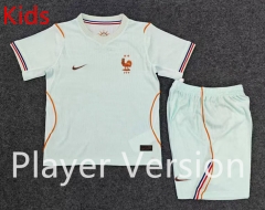 Player Version 2026 World Cup France Away Light Green Kids/Youth Soccer Uniform-6748