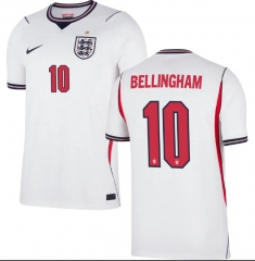(S-4XL) 26-27 England Home White (BELLINGHAM #10) Thailand Soccer Jersey AAA