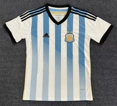Retro Version 2014 Argentina Home Blue&White Thailand Soccer Jersey AAA-3821