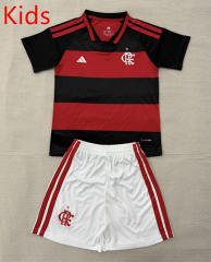 26-27 Flamengo Home Red&Black Kids/Youth Soccer Uniform-AY