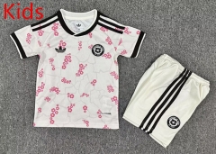 26-27 Chile Away White&Pink Kids/Youth Soccer Uniform-7809