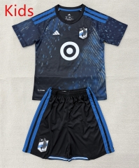 26-27 Minnesota United FC Home Black&Blue Kid/Youth Soccer Uniform-AY