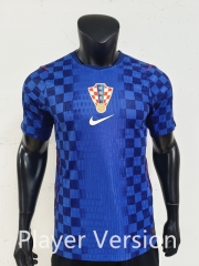 Player Version 26-27 Croatia Away Blue Thailand Soccer Jersey AAA-0871