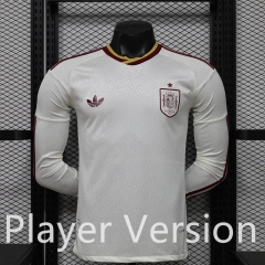 (S-3XL) Player Version 26-27 Spain Away White LS Thailand Soccer Jersey AAA-888
