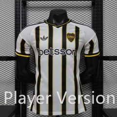 (S-3XL) Player Version 26-27 Boca Juniors White&Black Thailand Soccer Jersey AAA-888