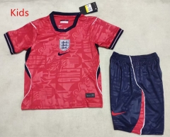 Correct Version 2026 World Cup England Away Red Kids/Youth Soccer Uniform-507
