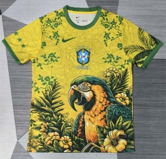 26-27 Parrot Special Version Brazil Yellow Thailand Soccer Jersey AAA-4927