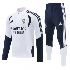 26-27 Real Madrid White Thailand Soccer Tracksuit-4627