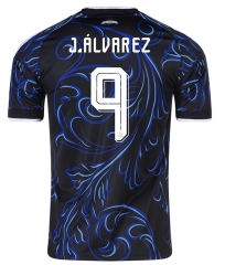 (S-4XL) 26-27 Argentina Away Black (J.ÁLVAREZ #9) Thailand Soccer Jersey AAA