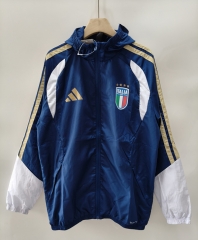 26-27 Italy Royal Blue Thailand Trench Coats With Hat-0255
