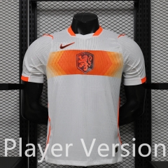 Player Version 26-27 Netherlands Away White Thailand Soccer Jersey AAA-888