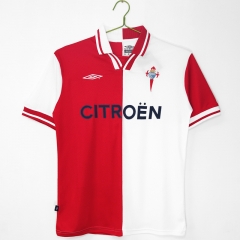 Retro Version 01-02 Celta de Vigo 2nd Away Red&White Thailand Soccer Jersey AAA-811