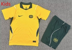2026 World Cup Australia Home Yellow Kids/Youth Soccer Uniform