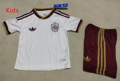 Correct Version 2026 World Cup Spain Away White Kids/Youth Soccer Uniform-507
