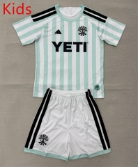 26-27 Austin FC Away White&Green Kids/Youth Soccer Uniform-AY