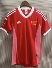 Retro Version 2002 China PR Home Red Thailand Soccer Jersey AAA-3402