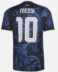 (S-4XL) 26-27 Argentina Away Black (MESSI #10) Thailand Soccer Jersey AAA
