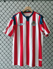 (S-3XL) 04-05 Retro Version Deportivo Guadalajara Home Red&White Thailand Soccer Jersey AAA-2851