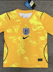 (S-4XL) 26-27 England Goalkeeper Orange Thailand Soccer Jersey AAA-9527